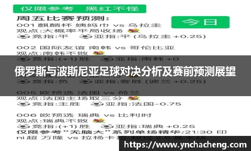 俄罗斯与波斯尼亚足球对决分析及赛前预测展望